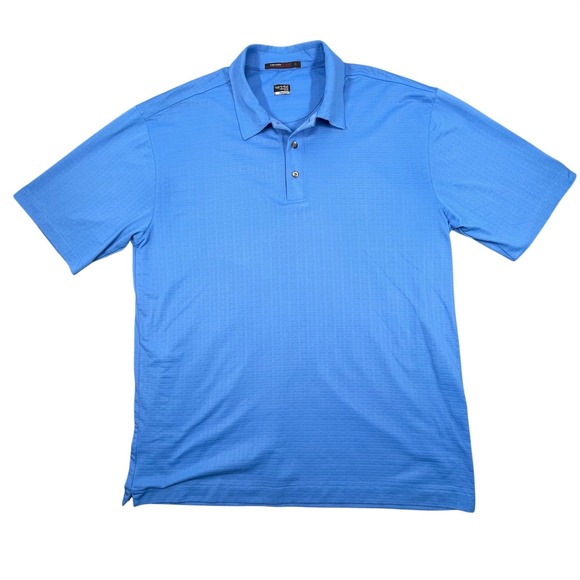 Nike Other - Tiger Woods Nike Blue Fit Dry Textured Polo Golf Shirt Mens Large